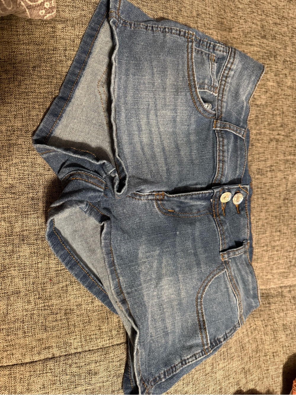 Y2K Women's Blue Denim Shorts - Unbranded